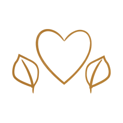 Gold heart decorations