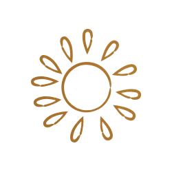 Golden sun illustration